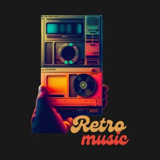 Rétro music vintage radio graphic design T-Shirt