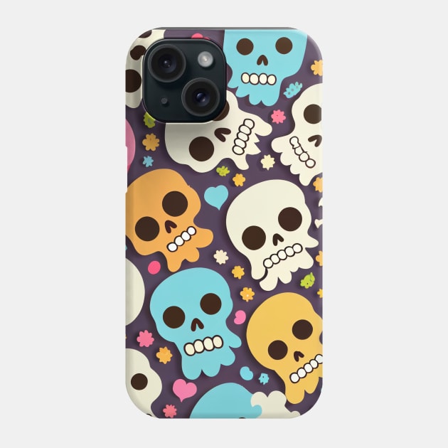 Candy Skull Case Phone Case by TechnoBubble