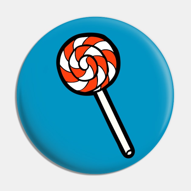 Red and white lollipop Pin by evannave