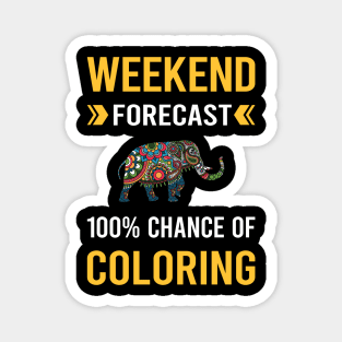 Weekend Forecast Coloring Magnet