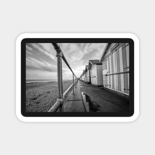 Wooden beach huts in the seaside town of Cromer, Norfolk Magnet