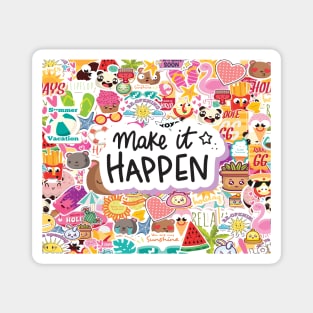 Sticker Collection Motivational Colorful Magnet