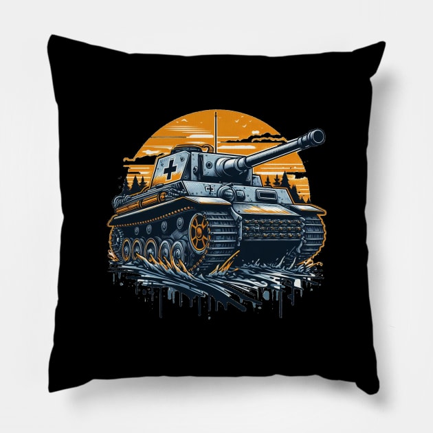 German Panzer Tank Art Apparel Pillow by BattlegroundGuide.com