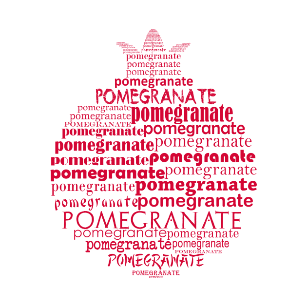 Typographic pomegranate by hedehede