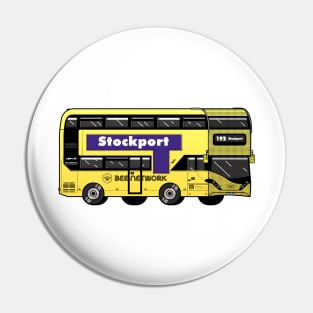 Stockport Transport for Greater Manchester (TfGM) Bee Network yellow bus Pin