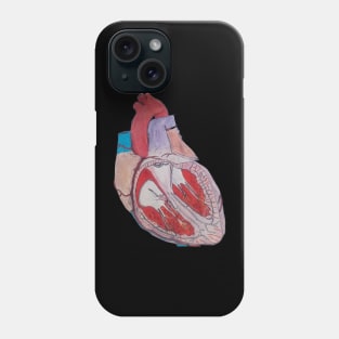 hand drawn heart anatomy Phone Case