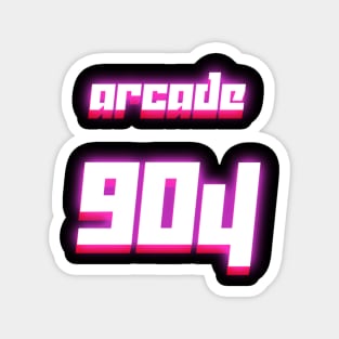 Arcade 904 Logo - Retro Pink Magnet