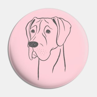 Great Dane (Pink and Gray) Pin