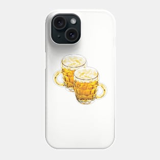 Low Poly Beer Mugs Phone Case