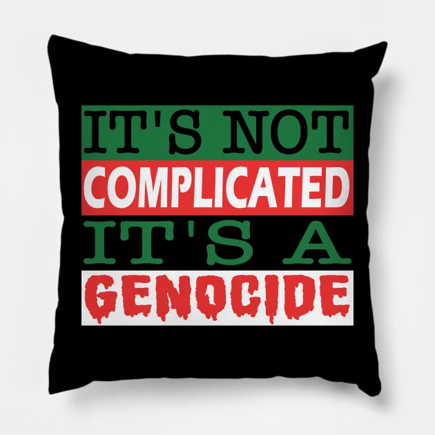 Save Gaza Save Palestine Pillow by IKAT