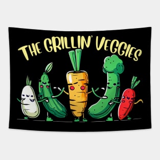 The Grillin Veggies | Funny Vegetables Tapestry