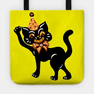 Cute Smiling Black Halloween Cat Tote