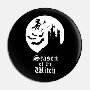 Season of the Witch - Spooky White Moon Pin