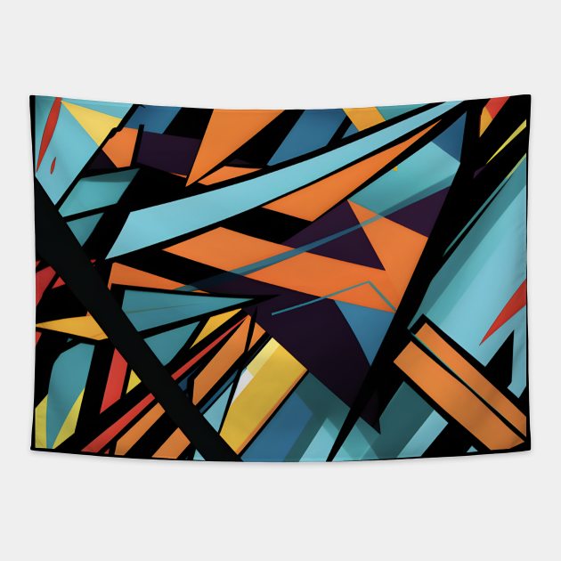 Whimsical Graffiti Riot Tapestry by 2wear Grafix