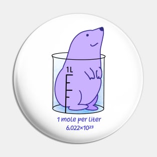 One mole per litre Chemistry Pun Mole Pin