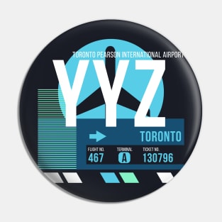 Toronto (YYZ) Airport Code Baggage Tag Pin