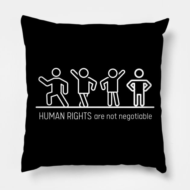 Minimalist Human rights shirt Pillow by GROOVYUnit