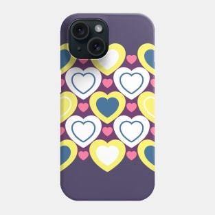 Pattern with hearts Phone Case