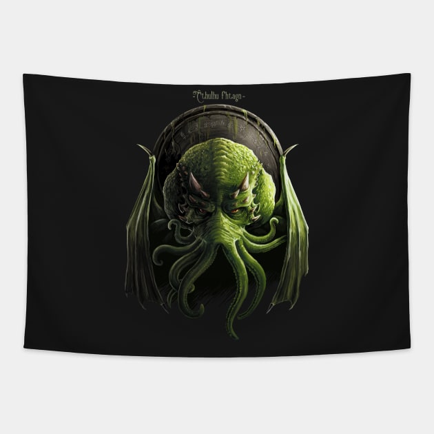 CTHULHU FHTAGN Tapestry by BER