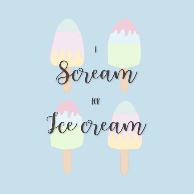 Cool Summer Print With Ice Cream Illustration And Typography by MovingParallels