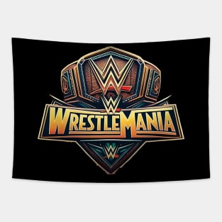 Wrestlemania 41 — Las Vegas Logo Classic Tapestry
