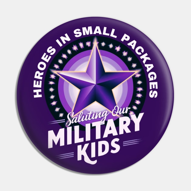 Purple up Saluting our Brave military kids Pin by TaansCreation 