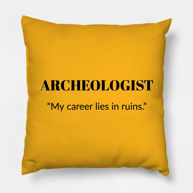 Archeologist Career Pillow by OakIslandMystery