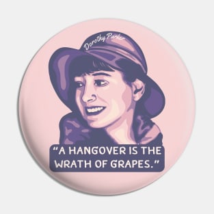 Dorothy Parker Portrait and Quote Pin