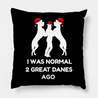 Great Dane Christmas Gift T-Shirt | Normal 2 Great Danes Ago Pillow