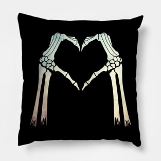 skeleton heart lover Pillow