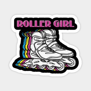 Roller Girl Cool Roller Derby Graphic Roller Skating Lover Gift Magnet