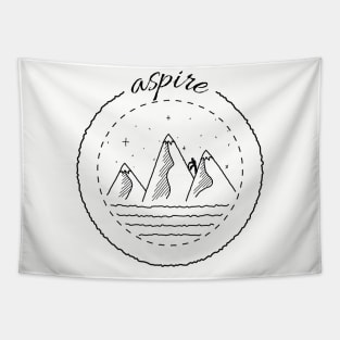 Adventurous hiking and mountain climbing aspire Tapestry