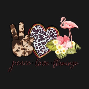 peace love flamingo T-Shirt