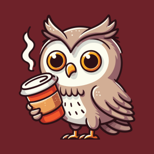 Owl with coffee T-Shirt