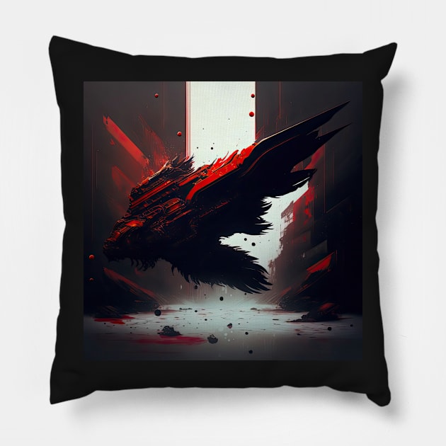 Starship Down Pillow by JoeBurgett