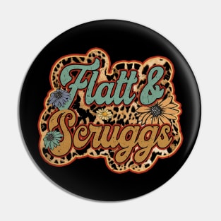 Vintage Flatt Proud Name Scruggs Personalized Birthday Retro Pin