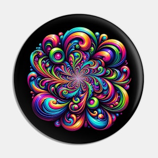 psychedelic swirl Pin