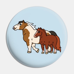 Noggin and Lily Chibi Horses Pin