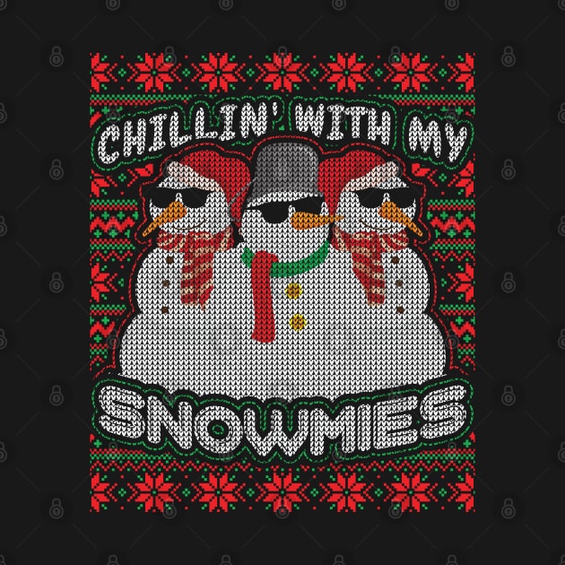 Chillin with my Snowmies Christmas Pajama by aneisha