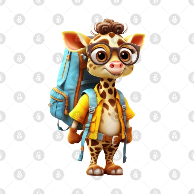 Back To School Giraffe by Chromatic Fusion Studio