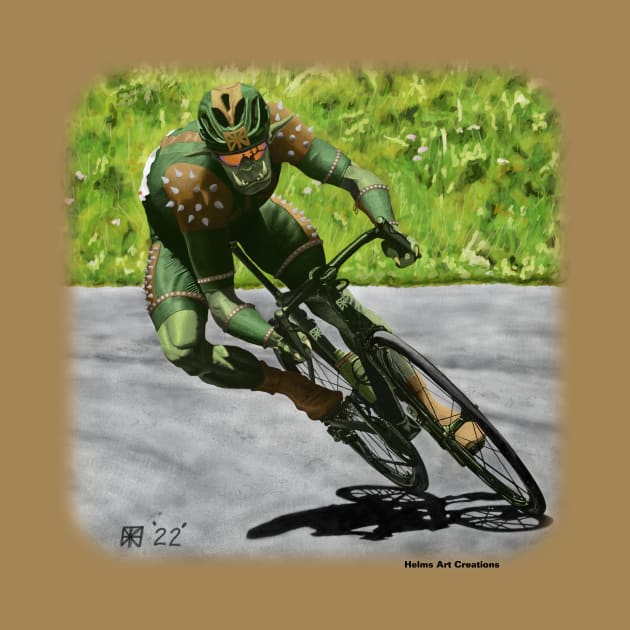 Orcs Cycling Race Competition Realistic Art by Helms Art Creations