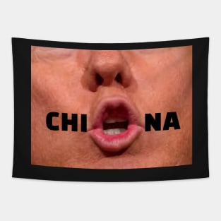 Funny Donald Trump Saying CHINA Facemask Political Humor Tapestry