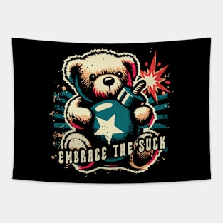 Embrace The Suck /\/\/ Retro Funny Design Tapestry