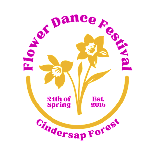 Stardew Fuschia and Orange Flower Dance Festival - Cute Unofficial SDV Merch T-Shirt