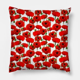 Poppy Pattern Pillow