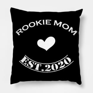 Rookie mom white Pillow