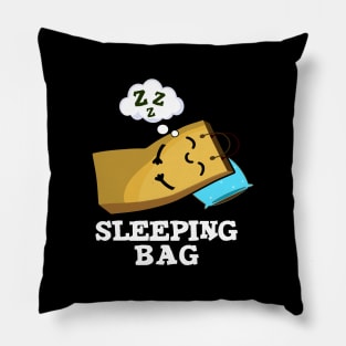 Sleeping Bag Funny Paper Bag Pun Pillow