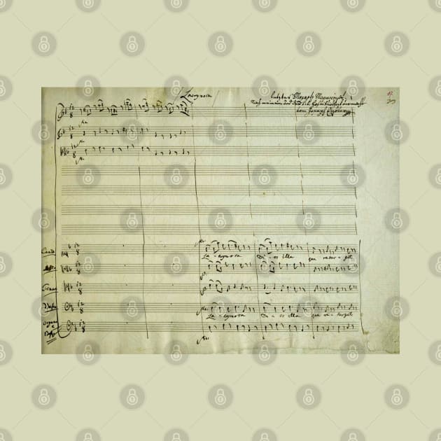 Mozart | Lacrimosa | original manuscript score by Musical design