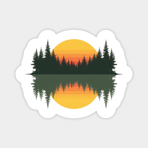 Trees Wildlife Nature Vintage Forest Magnet by ArtistTee ⭐⭐⭐⭐⭐