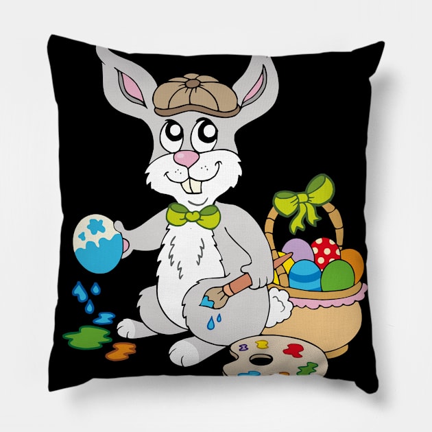 Bunny easter Pillow by souhailstore